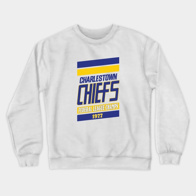 Slap Shot Charlestown Chiefs Hockey 1977 Crewneck Sweatshirt by LocalZonly